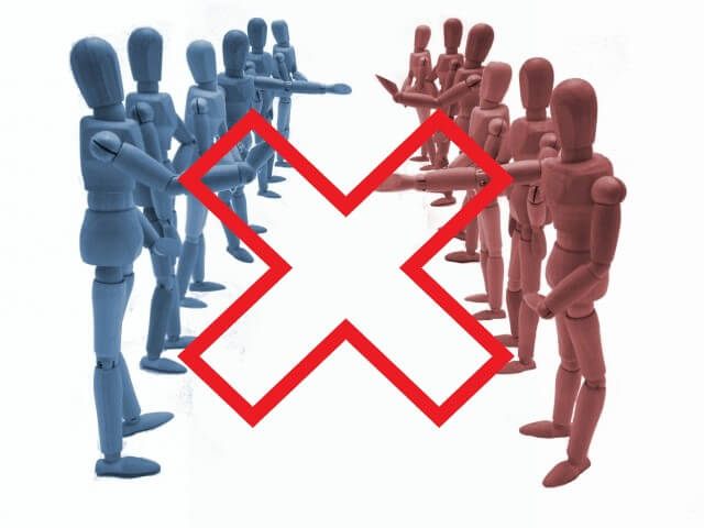 政党同士の対立を表すイメージ