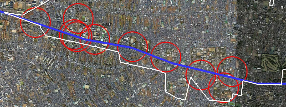 玉川上水周辺の公衆トイレ（公園のみ）